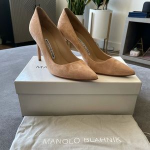 Manolo Blahnik Suede BB Pumps w/ Dust Bag + Box